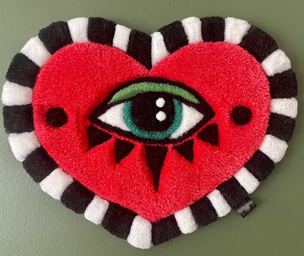 X_Coeur oeil , décoration murale