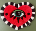 X_Coeur oeil , décoration murale
